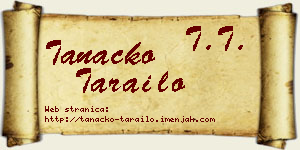 Tanacko Tarailo vizit kartica